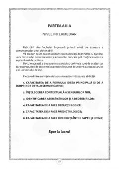 Caiet pentru intelegerea in adancime a textului