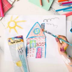 Set creativ - Decupeaza si lipeste - Pensule si burete