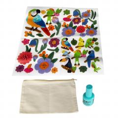 Set creativ - Decupeaza si lipeste - Portofel cu papagali