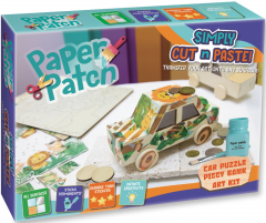 Set creativ - Decupeaza si lipeste - Masina pusculita