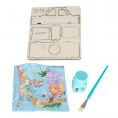 Set creativ - Decupeaza si lipeste - Masina pusculita