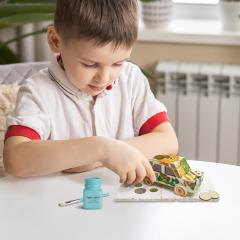 Set creativ - Decupeaza si lipeste - Masina pusculita