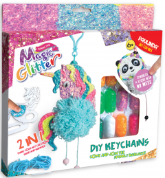 Set creativ - Magic Glitter - Diy Keychains, Panda & Unicorn