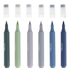 Set 6 markere acrilice, tip pensula - Artist