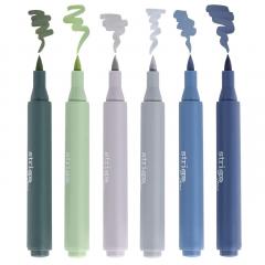 Set 6 markere acrilice, tip pensula - Artist