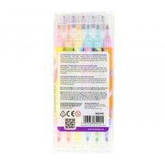 Set 6 markere evidentiatoare duble - 2 in 1 - Multicolor