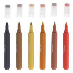 Set 6 markere acrilice, tip pensula - Artist