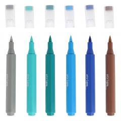 Set 6 markere acrilice, tip pensula - Artist