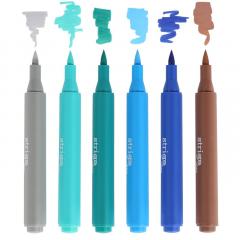 Set 6 markere acrilice, tip pensula - Artist