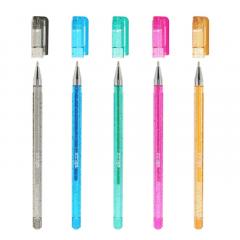 Set 5 pixuri cu gel si sclipici - Multicolor