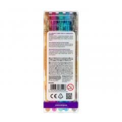 Set 5 pixuri cu gel si sclipici - Multicolor