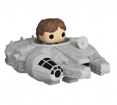 Figurina - Bitty Pop! - Star Wars: Han Solo with Milennium Falcon