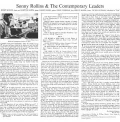 Sonny Rollins And The Contemporary Leaders - Vinyl