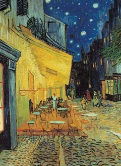Puzzle 1000 piese - Vincent Van Gogh - Terasa cafenea noaptea