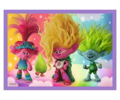Puzzle 4-in-1 - Aventurile Trolilor Colorati