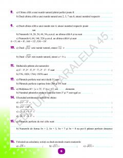 Matematica - Caiet de vacanta, clasa a VII-a