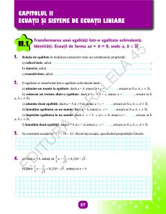 Matematica - Caiet de vacanta, clasa a VII-a