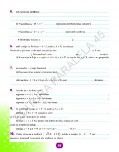 Matematica - Caiet de vacanta, clasa a VII-a