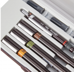 Set instrumente desen tehnic - Rotring Isograph Junior - Brown (0.20 / 0.30 / 0.50)