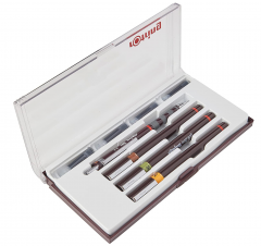 Set instrumente desen tehnic - Rotring Isograph Junior - Brown (0.20 / 0.30 / 0.50)