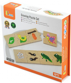 Puzzle din lemn, 24 piese - Etapele dezvoltarii