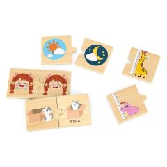 Puzzle din lemn, 24 piese - Opozitii