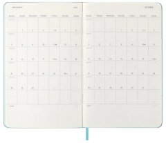 Agenda 2025/2026 - Moleskine Classic 18 Months Weekly Planner - Hardcover, Large (Aquamarine)