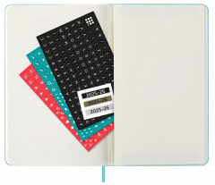 Agenda 2025/2026 - Moleskine Classic 18 Months Weekly Planner - Hardcover, Large (Aquamarine)