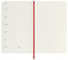 Agenda 2025/2026 - Moleskine Classic 18 Months Weekly Planner - Softcover, Large (Red)