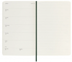 Agenda 2025/2026 - Moleskine Classic 18 Months Weekly Planner - Softcover, Large (Myrtle Green)