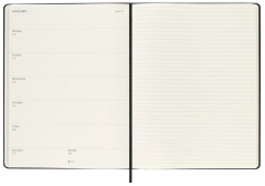 Agenda 2025/2026 - Moleskine Classic 18 Months Weekly Planner - Hardcover, Extra Large (Black)