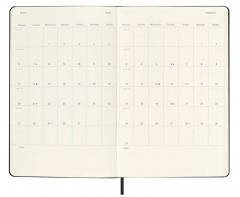 Agenda 2025/2026 - Moleskine Classic 18 Months Weekly Planner - Hardcover, Large (Black)