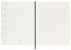 Agenda 2025/2026 - Moleskine Classic 18 Months Weekly Planner - Softcover, Extra Large (Black)