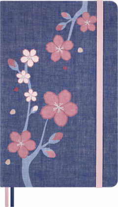 Set 2 carnete + 4 creioane - Moleskine Sakura - Lined + Plain, Hardcover, Large (With Box)