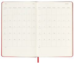 Agenda 2025/2026 - Moleskine Classic 18 Months Weekly Planner - Hardcover, Large (Red)