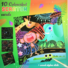 Set 10 Planse colorate de razuit - Jungla