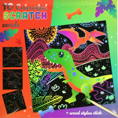 Set 10 Planse colorate de razuit - Dino