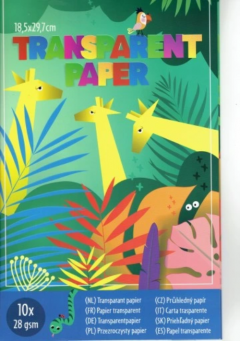 Set 10 coli hartie transparenta - Multicolor