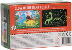 Puzzle fosforescent, 100 piese - Dino