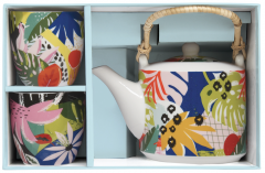 Set ceainic cu cesti si infuzor - Tropical Vibes