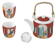 Set ceainic cu cesti si infuzor - Illusion