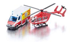 Set 2 masinute - Mercedes-Benz ambulance and Helicopter