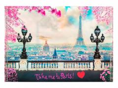 Mapa A4 din plastic cu buton - Take me to Paris