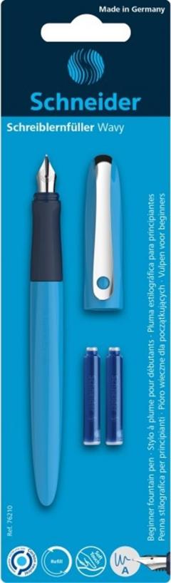 Stilou - Schneider Wavy - Albastru + 2 rezerve