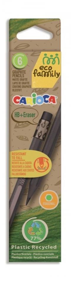 Set 6 creioane HB - Carioca Eco Family