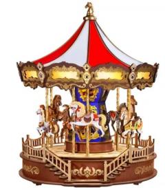 Puzzle 3D 265 piese - Cutiuta muzicala - Carusel clasic