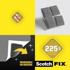 Benzi dublu adezive - Scotch Fix 3M, 64 bucati