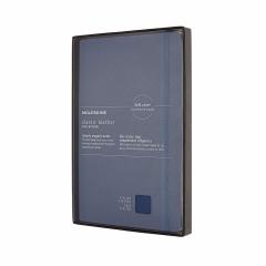 Carnet - Moleskine - Classic Italian Leather - Soft Cover, Large, Ruled - Forget Me Not Blue Carnet - Moleskine - Classic Italian Leather - Soft Cover, Large, Ruled - Forget Me Not Blue