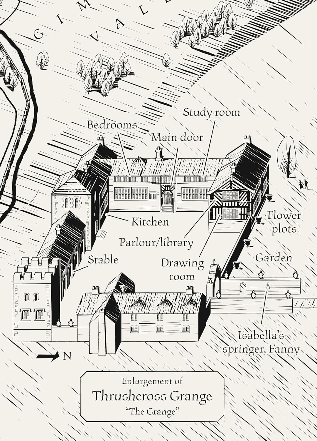 Emily Bronte - Wuthering Heights Map - Martin Thelander