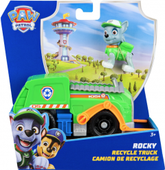 Set de joaca - Patrula Catelusilor - Camion de reciclare si figurina Rocky